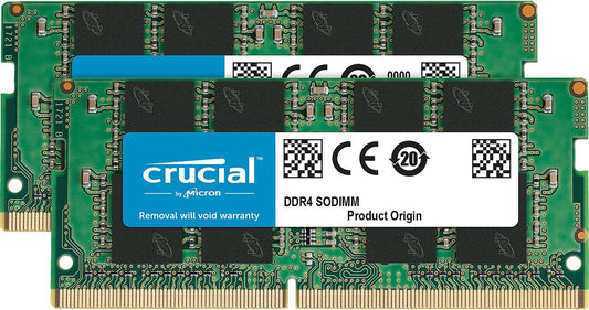 Crucial RAM 32GB Kit (2x16GB) DDR4 3200MHz CL22 (or 2933MHz or 2666MHz) Laptop Memory CT2K16G4SFRA32A