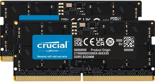 Crucial RAM 32GB Kit (2x16GB) DDR5 5600MHz (or 5200MHz or 4800MHz) Laptop Memory CT2K16G56C46S5