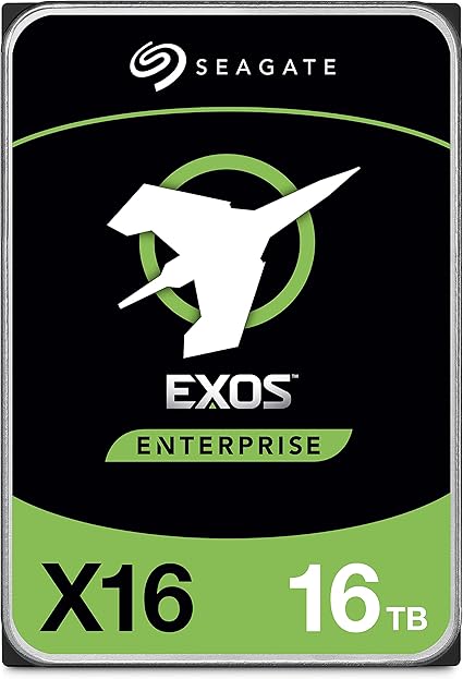 Seagate 16TB HDD Exos X16 7200 RPM 512e/4Kn SATA 6Gb/s 256MB Cache 3.5-Inch Enterprise Hard Drive (ST16000NM001G)