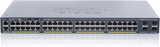 Cisco Catalyst 2960X-48FPD-L Network Switch, 24 Gigabit Ethernet Ports, 740W PoE Budget, two 10 G SFP+ Uplink Ports