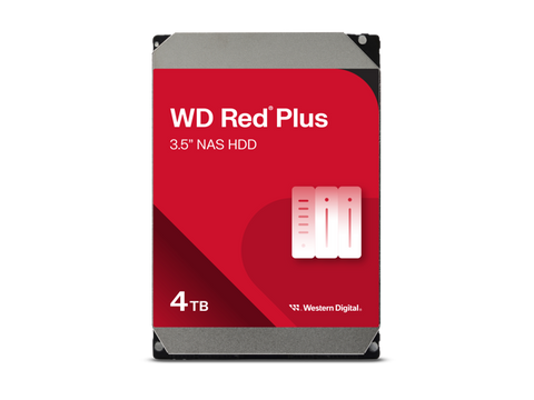 Western Digital 4TB WD Red Plus NAS Internal Hard Drive HDD - 5400 RPM, SATA 6 Gb/s, CMR, 128 MB Cache, 3.5" -WD40EFZX