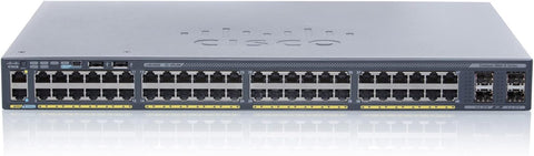 Cisco Catalyst 2960X-48FPD-L Network Switch, 24 Gigabit Ethernet Ports, 740W PoE Budget, two 10 G SFP+ Uplink Ports