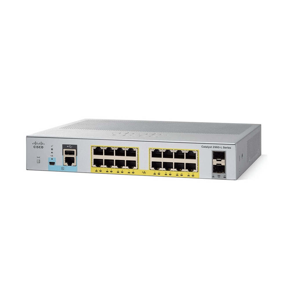 Cisco Catalyst 1000 16-Port Gigabit PoE+ Switch + 2x SFP | C1000-16P-E-2G-L