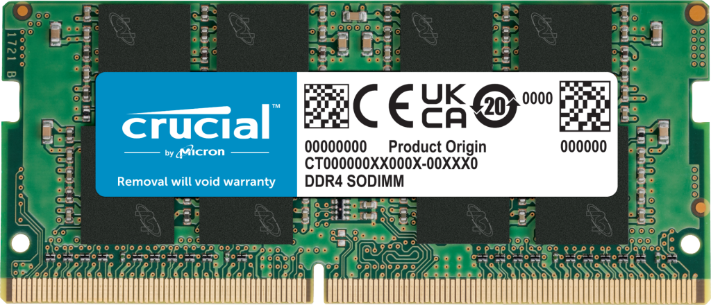 Crucial RAM 16GB DDR4 3200MHz CL22 (or 2933MHz or 2666MHz) Laptop